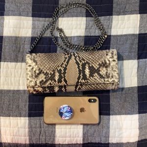 Authentic python clutch